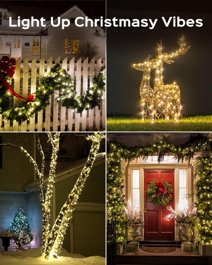 Super Long 500 LED 178FT Christmas Lights, Bright Bubble Led Christmas Tree Lights with 8 Modes & Memory, 2025 Upgraded Twinkle LED String Lights for Indoor Outdoor Xmas Party Decorations, Warm White