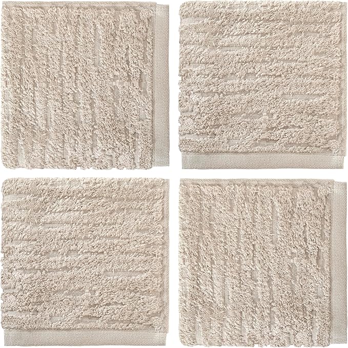 SKL Home CloudSoft Cotton Luxury 4-Piece Washcloth Set