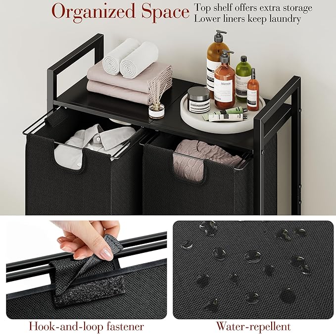 Kitstorack Laundry Basket Organizer, Laundry Hamper