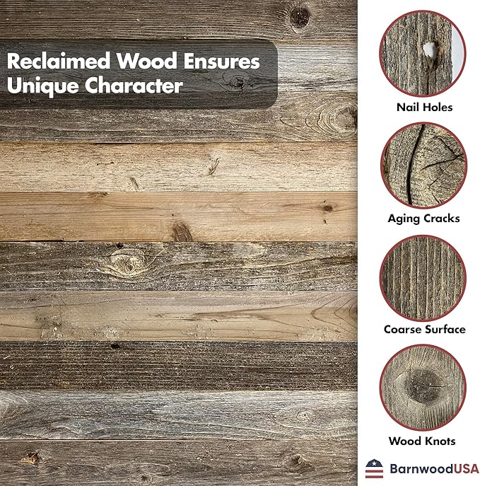 BARNWOODUSA Rustic Decorative Ladder