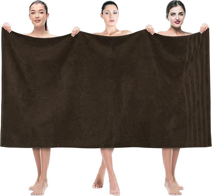 American Soft Linen 35x70 Jumbo Large Bath Towel, 600 GSM 100% Cotton Turkish