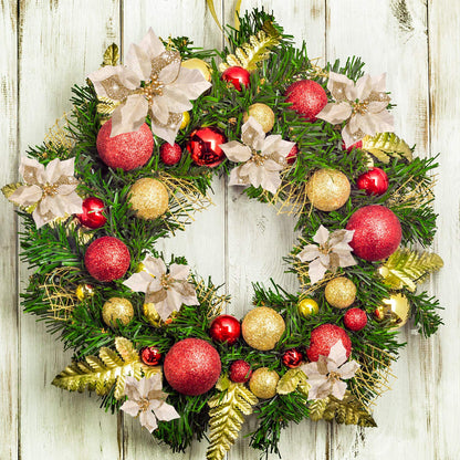 WILLBOND 36 Pieces Christmas Poinsettia Glitter Faux Flowers Christmas Artificial Flowers Tree Ornaments Topper Xmas Decorations(Gold)