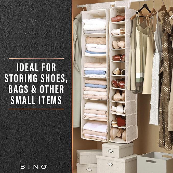 BINO 10-Shelf Shoe Closet Organizer