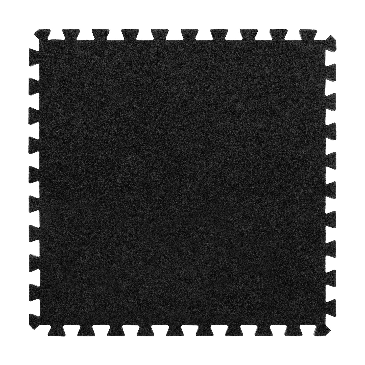 IncStores 5/8" Eco-Soft Carpet-Top Foam Floor Tiles, High-Density Commercial Floor Mats/Carpet Tiles for Basement, Classroom & Trade Show Floor Protection, Carpet Squares 24 x 24, Black, 28 Tiles