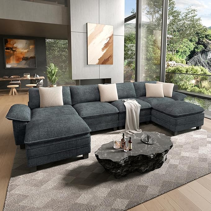 HERA'S HOUSE 158" Modular Sectional Sofa, Oversized U Shaped Couches