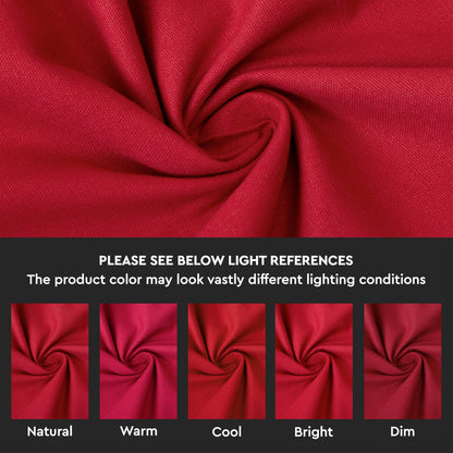 Encasa XO Christmas Throw Pillow Covers 20x20 in Set of 2 Deep Red | No Inserts | Cotton Pillow Covers for Living Room, Bed, Sofa, Couch | Decorative Cushion Covers with Improved Zippers