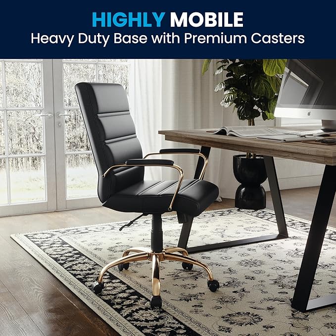 Flash Furniture Whitney Mid-Back Swivel LeatherSoft Desk Chair
