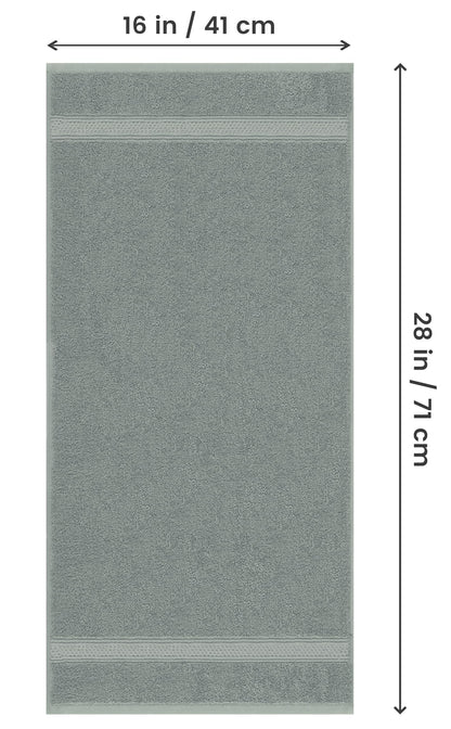 Utopia Towels 6 Pack Premium Hand Towels Set, 16 by 28 inches, 100% Ring Spun Cotton, Ultra Soft and Highly Absorbent 600GSM Towels for Bathroom, Gym, Shower, Hotel, and Spa, Cool Grey