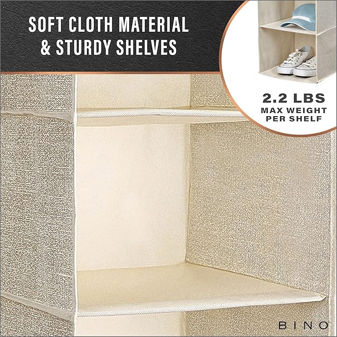 BINO 6-Shelf Sweater Closet Organizer