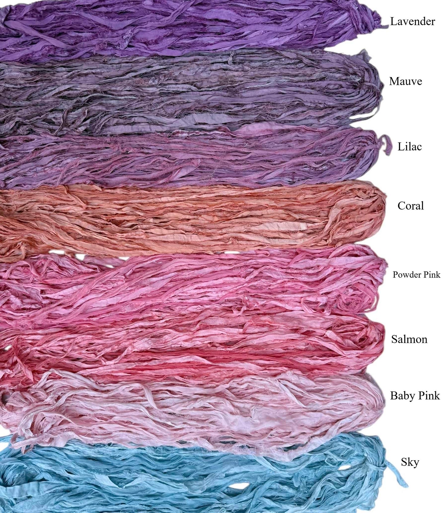 Maker's Craft Chiffon Sari Ribbon 40 Yards, 100 Gram Skein, for DIY Knitting, Christmas Decorations, Gift Wrapping, Scarf, Wall Hangings, Jewelry Makings, Toys (Lilac)