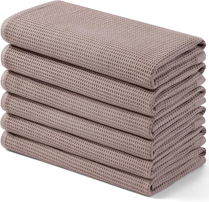 Homaxy 100% Cotton Waffle Weave Kitchen Towels