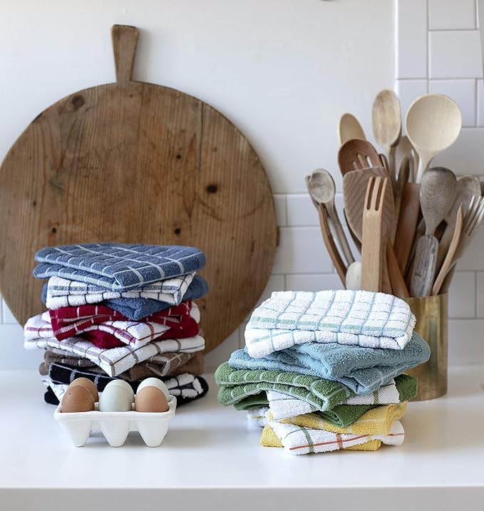 Ritz Premium 100% Cotton Terry Check Kitchen Dish Towels