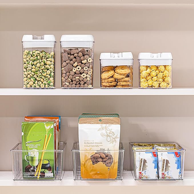 Vtopmart 2 Pack Food Storage Organizer Bins, Cabinet Organization and Storage