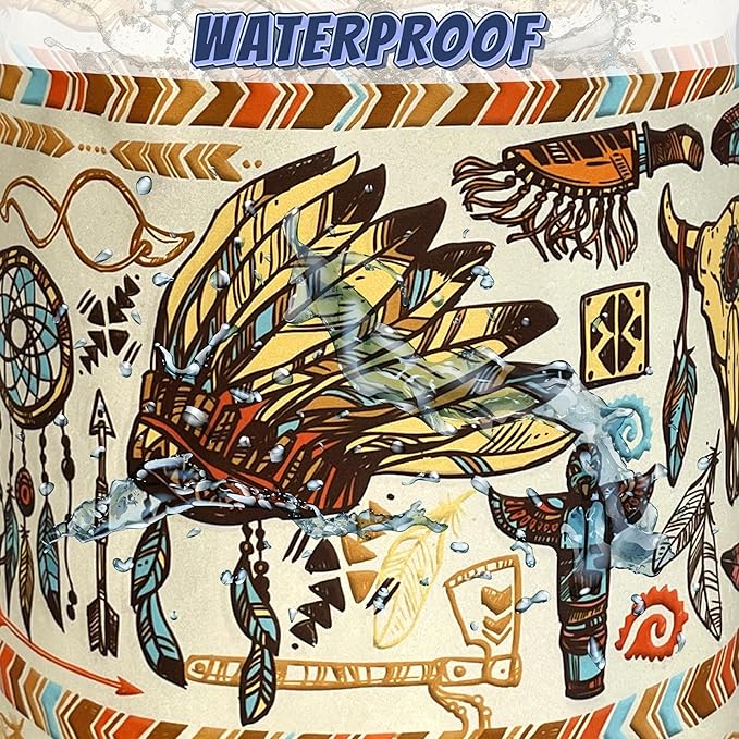 Feather Printed Laundry Basket Oxford Cloth Foldable Boho Laundry Hamper