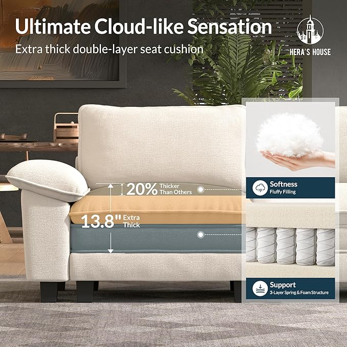 HERA'S HOUSE 158" Modular Sectional Sofa, Oversized L Shaped Couches