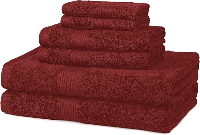 Amazon Basics Fade-Resistant 100% Cotton Washcloths