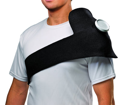 MUELLER Sports Medicine Ice Bag Wrap, Cold Therapy for Injuries and Pain Relief, Ice Pack Included, Black