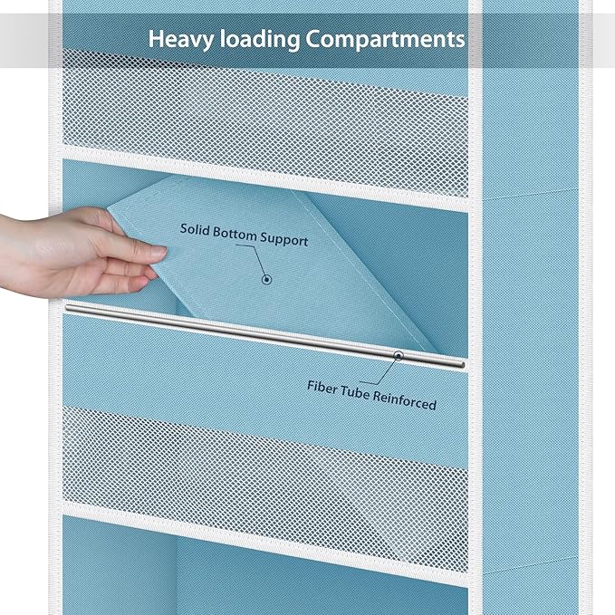 Univivi 5-Shelf Fabric Door Storage Over Door Hanging Organizer