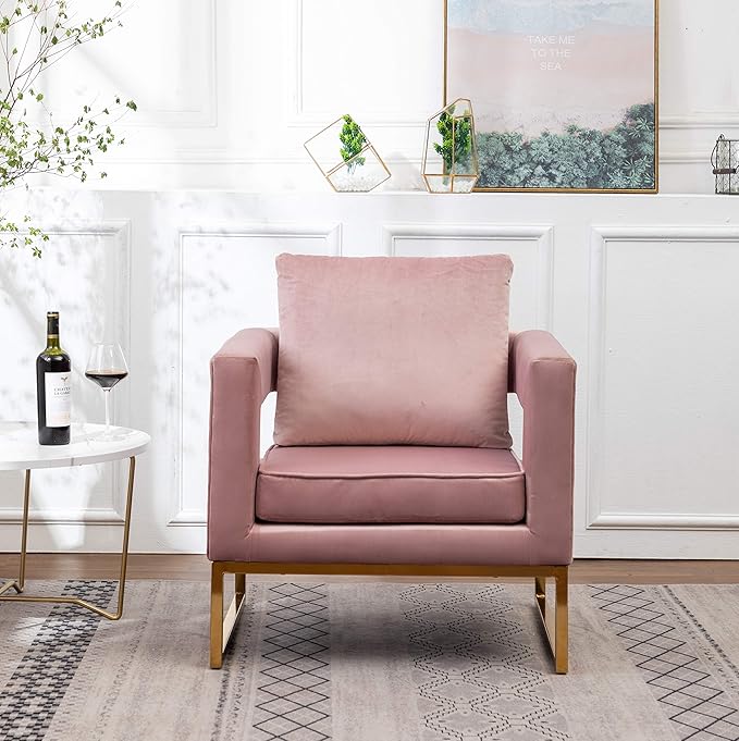 Roundhill Furniture Lenola Upholstered Accent Arm Chair