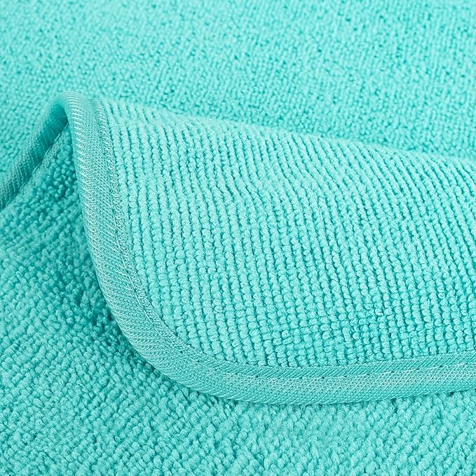 POLYTE Premium Lint Free Microfiber Washcloth Face Towel, 13 x 13 in