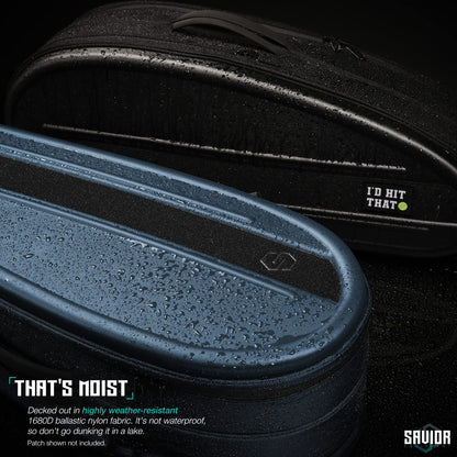 Savior Equipment Pro Touring Tactical Tennis Bag 30" Double Gun Pistol Case Carrying Backpack, Semi-Hard EVA Shell Storage, 30" Obsidian Black, Logo Variant