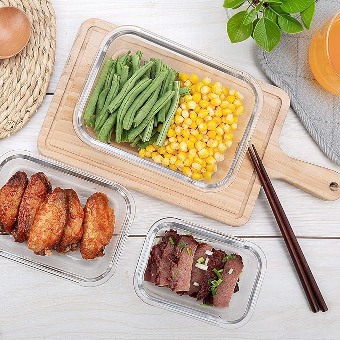 C CREST Glass Meal Prep Containers, Food Storage Containers
