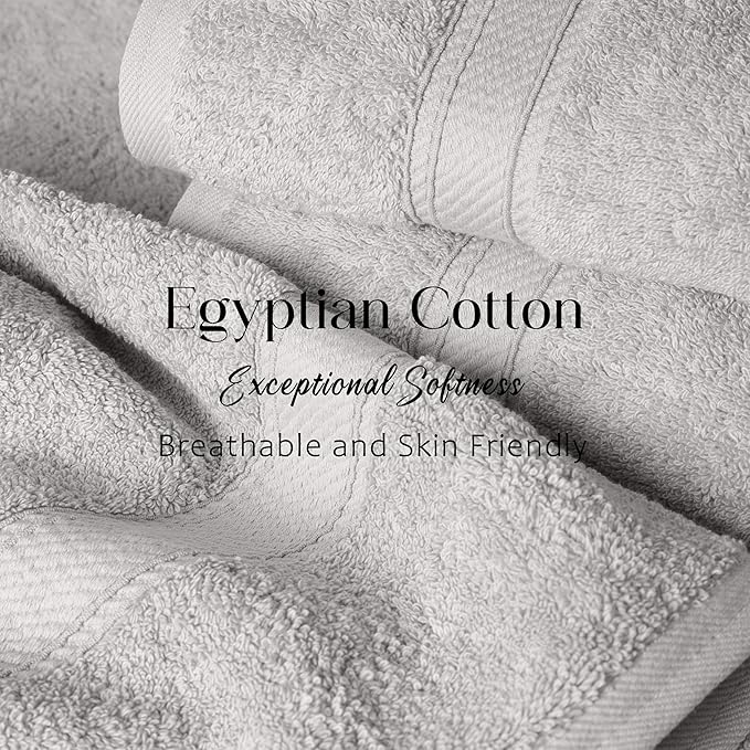 Superior Solid Egyptian Cotton Bath Towel Set