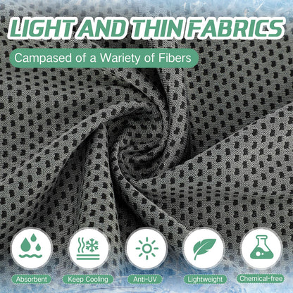 BBTO 80 Pcs 32 x 12 Inch Microfiber Cooling Towels, Ice Cold Towel for Neck and Face Breathable Chilly for Yoga, Sport, Gym, Workout, Camping and More Activities(Dark Gray and Light Gray)