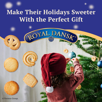 Royal Dansk Danish Butter Cookies, Premium Assorted Cookies in a Gift Tin, Great for Sharing and Gifting, 48 oz