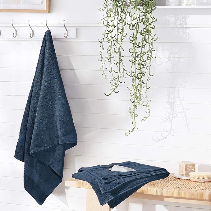 GLAMBURG Premium Cotton 4 Pack Bath Towel Set