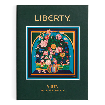 Galison Liberty Vista – 500 Piece Book Puzzle with Iconic Botanical Liberty Heirloom Print Artwork Packaged in Magnetic Keepsake Book Sized Box