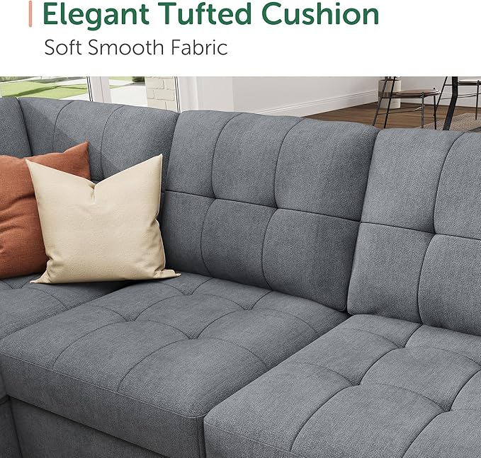 HONBAY Sectional Sleeper Sofa, Sleeper Sofa Couch