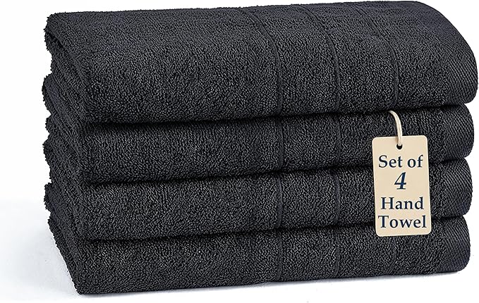 Black Hand Towels for Bathroom