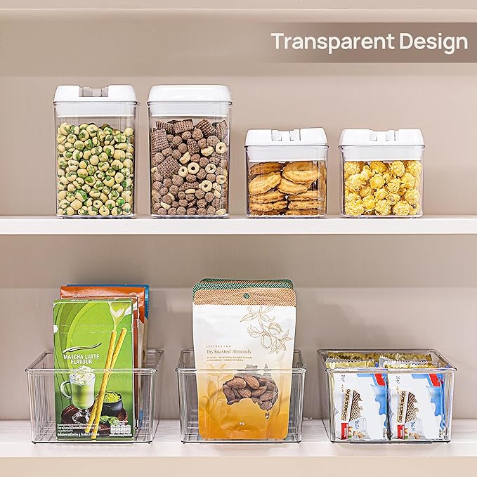 Vtopmart 4 Pack Food Storage Organizer Bins, Cabinet Organization and Storage