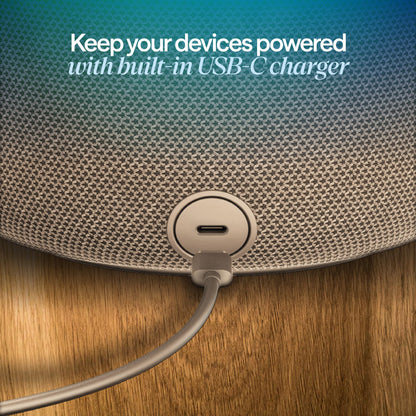BLUEAIR Purifier for Bedroom - Mini Restful - Sunrise Clock with HEPASilent Filtration and Wake Up Light - Cleans Air and Supports Circadian Rhythm - USB-C and App Connectivity