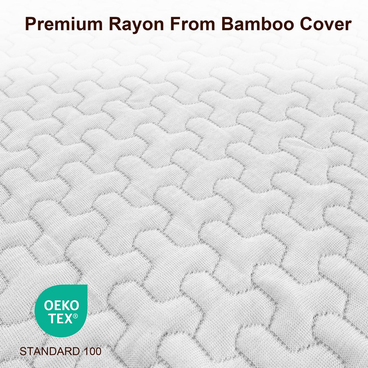 Slumbrae Bamboo Rayon Mattress Topper Cover Twin | Extends Topper Life | Anti-Slip Bottom & Adjustable Straps | 3-4 Inch Memory Foam Protector | Ideal for Dorm & Kids Beds | NOT Waterproof