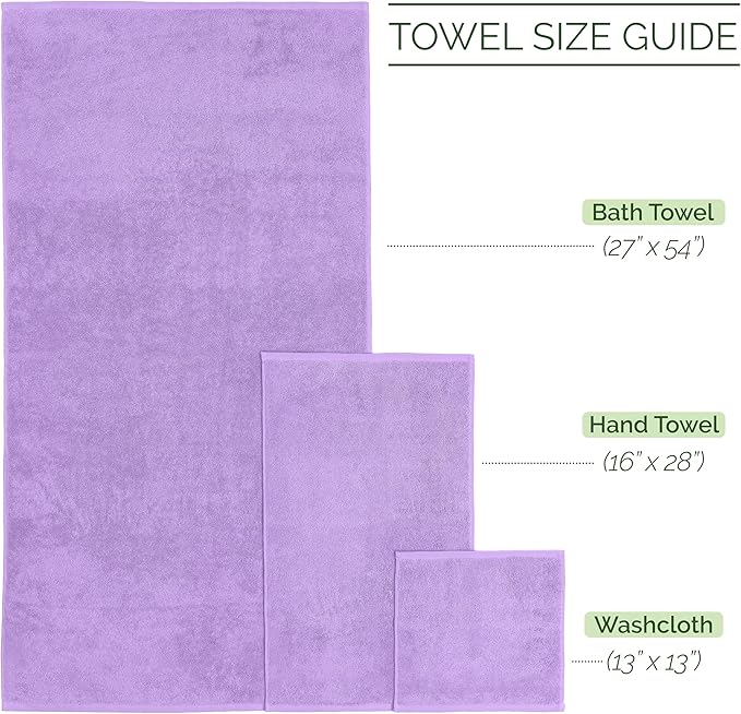Elegant Comfort Luxury 6-Piece Towel Set, Premium Soft 100% Turkish Cotton