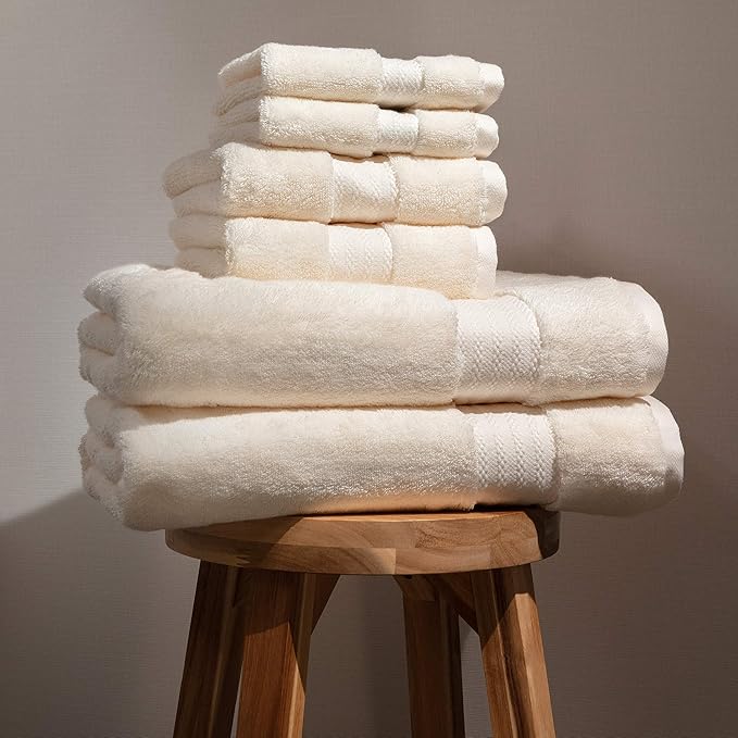 Fabdreams 100% Organic Cotton Bath Towel Set of 6 700 GSM Hotel Premium Plush
