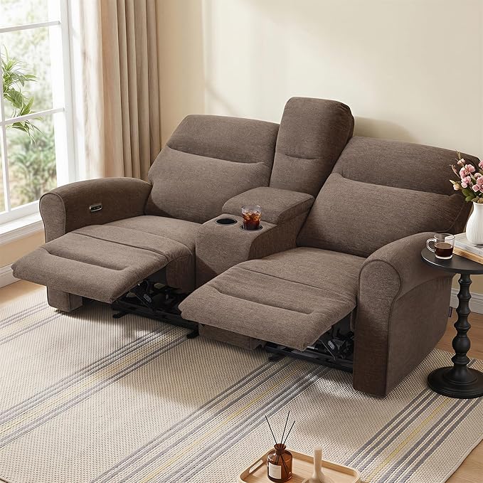 MCombo 78.3" Wall Hugger Power Loveseat Recliner Sofa
