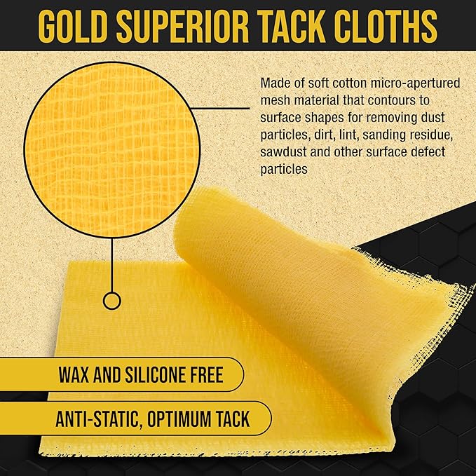 Dura-Gold - Pure Gold Superior Tack Cloth, Woodworking, Automotive Paint