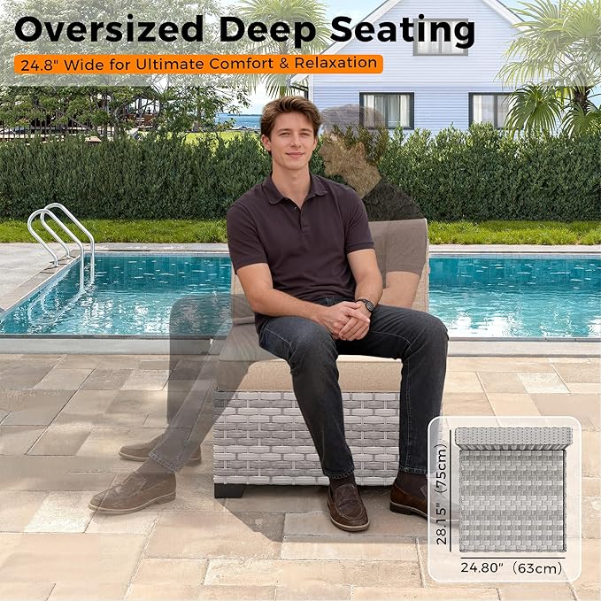 10-Seat Outdoor Wicker Patio Furniture Set