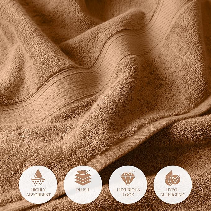SUPERIOR - 900GSM BATH RT Egyptian Cotton Solid Towel Set