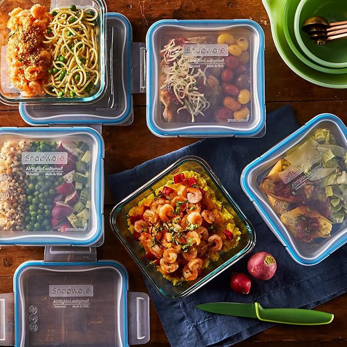 Snapware Glass Total Solutions Food Storage Containers Set, Airtight &