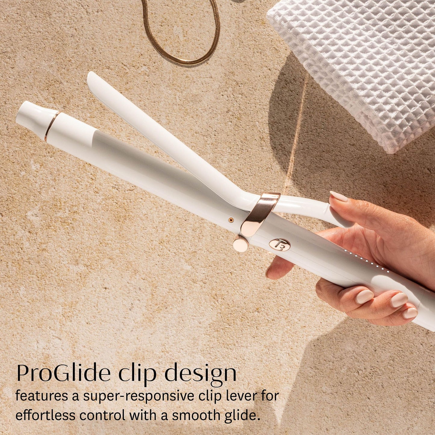 T3 SinglePass Curl X Extra-Long Barrel 1", 1.25", 1.5" Curling Iron with 9 Heat Settings and Ceramic Barrel for Fast Styling and Lasting Results on All Hair Types