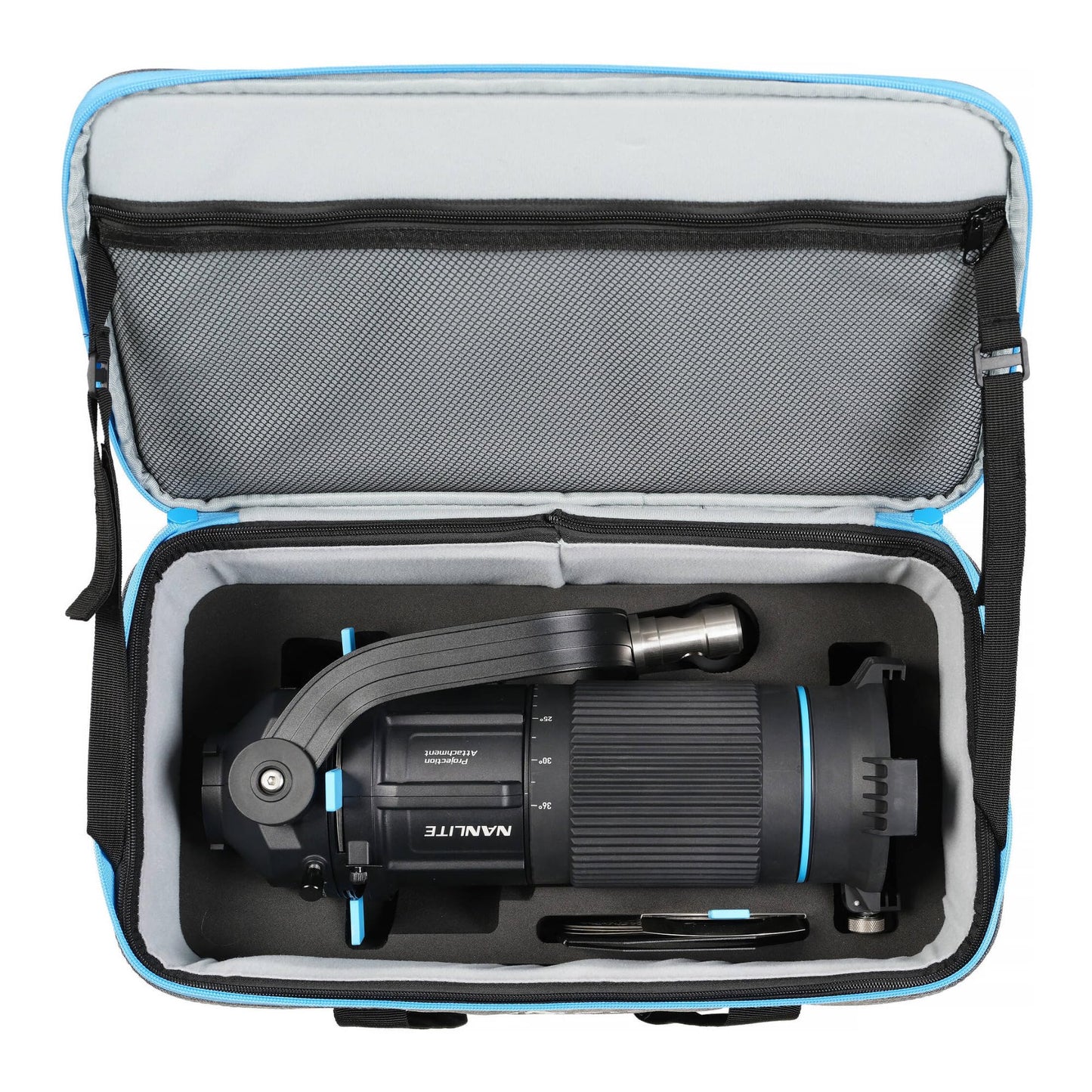 Nanlite FS-60B Bi-Color LED Portable Studio Spotlight with App Control and Projection Attachment for FM Mount with High-Precision Optics Bundle (2 Items)
