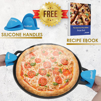 Camping Rocket Stove and 16 Inch Cast Iron Griddle Pizza Pan by StarBlue