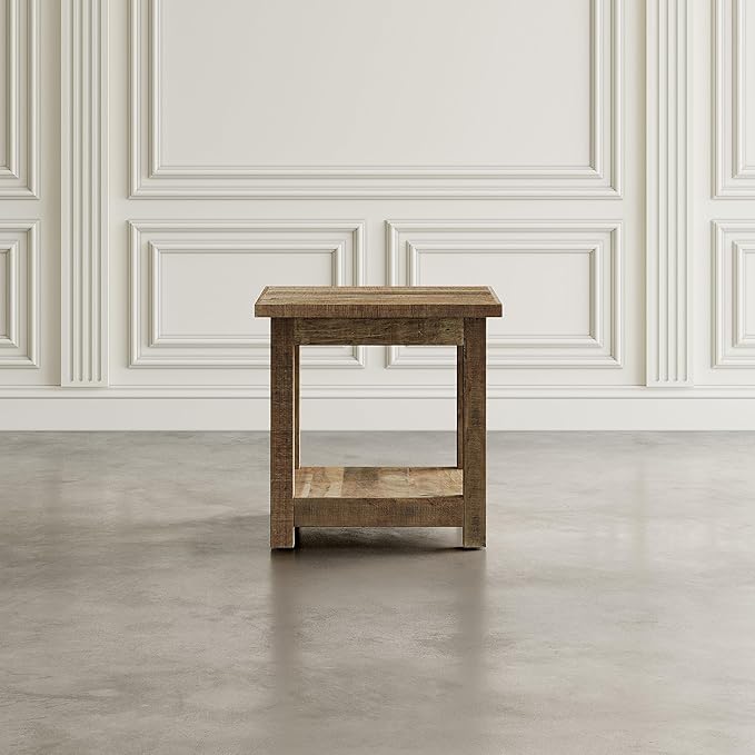 Jofran Reclamation Rustic Reclaimed Solid Wood Square End Table
