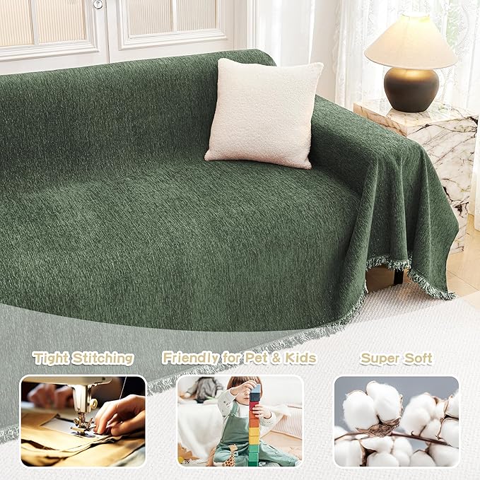 MYSKY HOME Couch Cover for Sofa Couch Covers for Pets, Non Slip Dogs Furniture