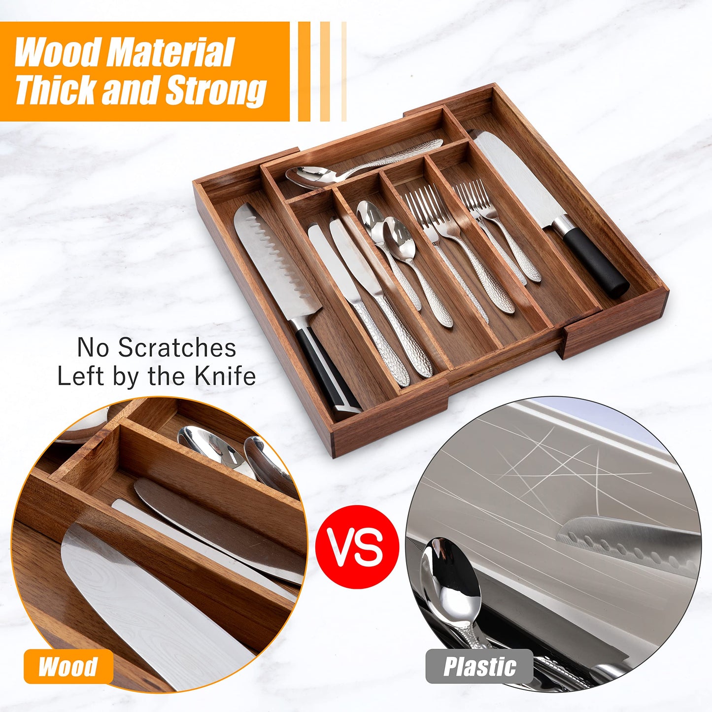 Kitchen Silverware Drawer Organizer and Storage Cabinet Utensil Rack Bathroom Counter Vanity Extra Large Big Cooking Drawer Organizers Countertop Pantry Storage Cabinet Best Kitchen Must Haves 2025