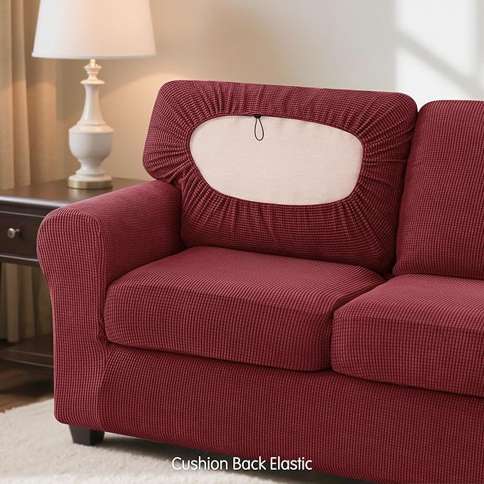 SUBRTEX 5 Pieces Stretch Sofa Slipcover Sets Couch Cover Sets Backrest Cushion